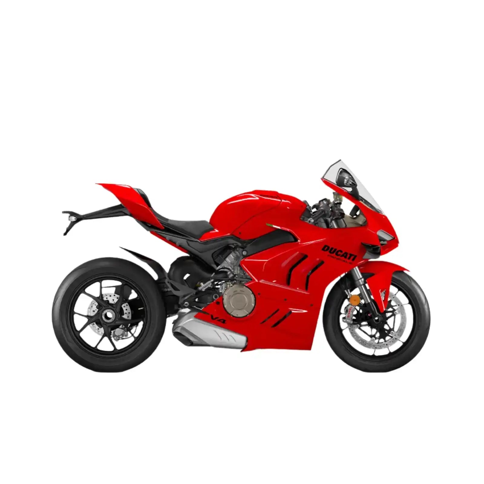 Red Ducati motorcycle.