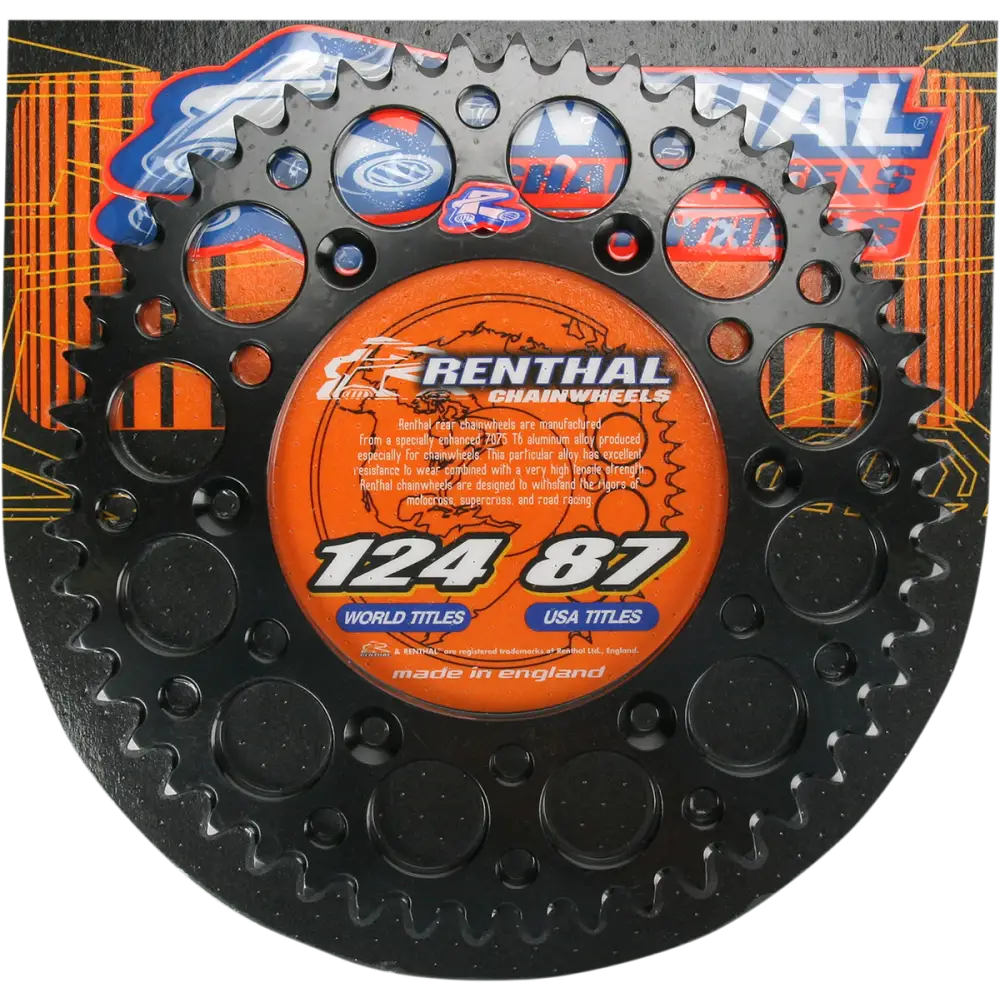 RENTHAL Sprocket - Black - 49 Tooth 224U-520-49GPBK