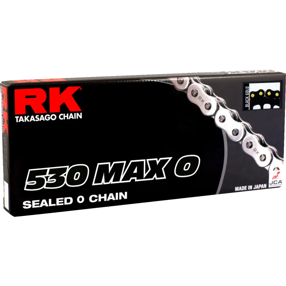 RK 530 Max O - Drive Chain - 120 Links - Black/Gold 530MAXO-120-BG
