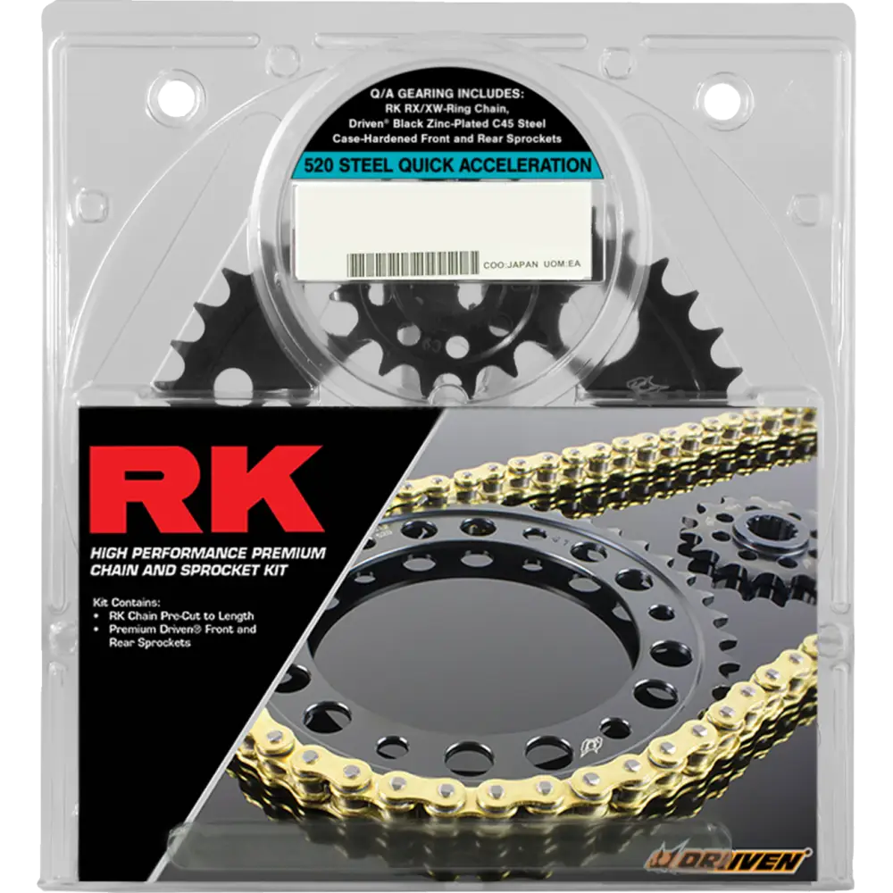 RK Chain and Sprocket Kit - Quick Acceleration - Gold - Yamaha YZF-R1 '06-'08 4107-069PGX