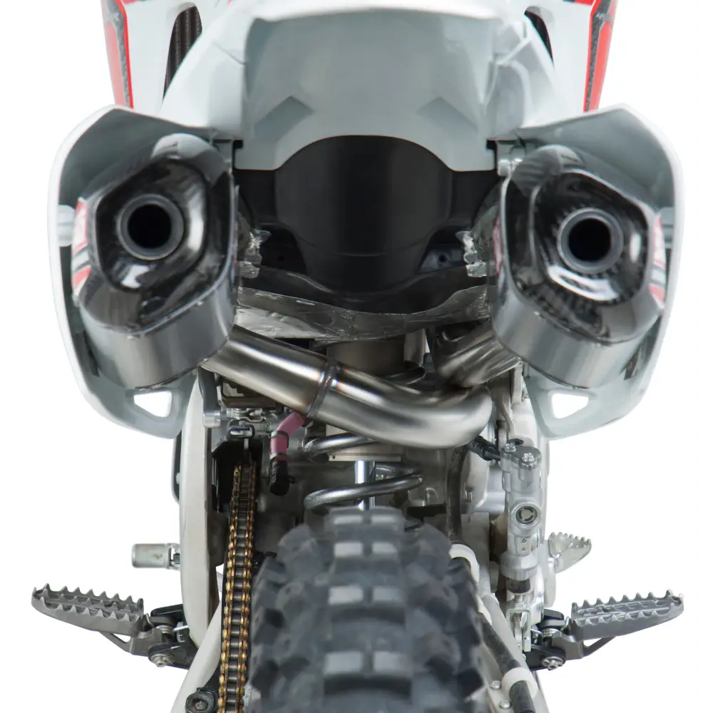 Rs 9 Header/Canister/End Cap Exhaust Dual System Ss Al Cf