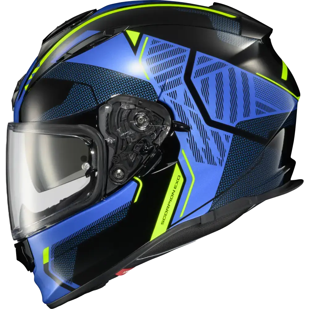 Ryzer Full Face Helmet Switch Blue/Hi Viz 2x