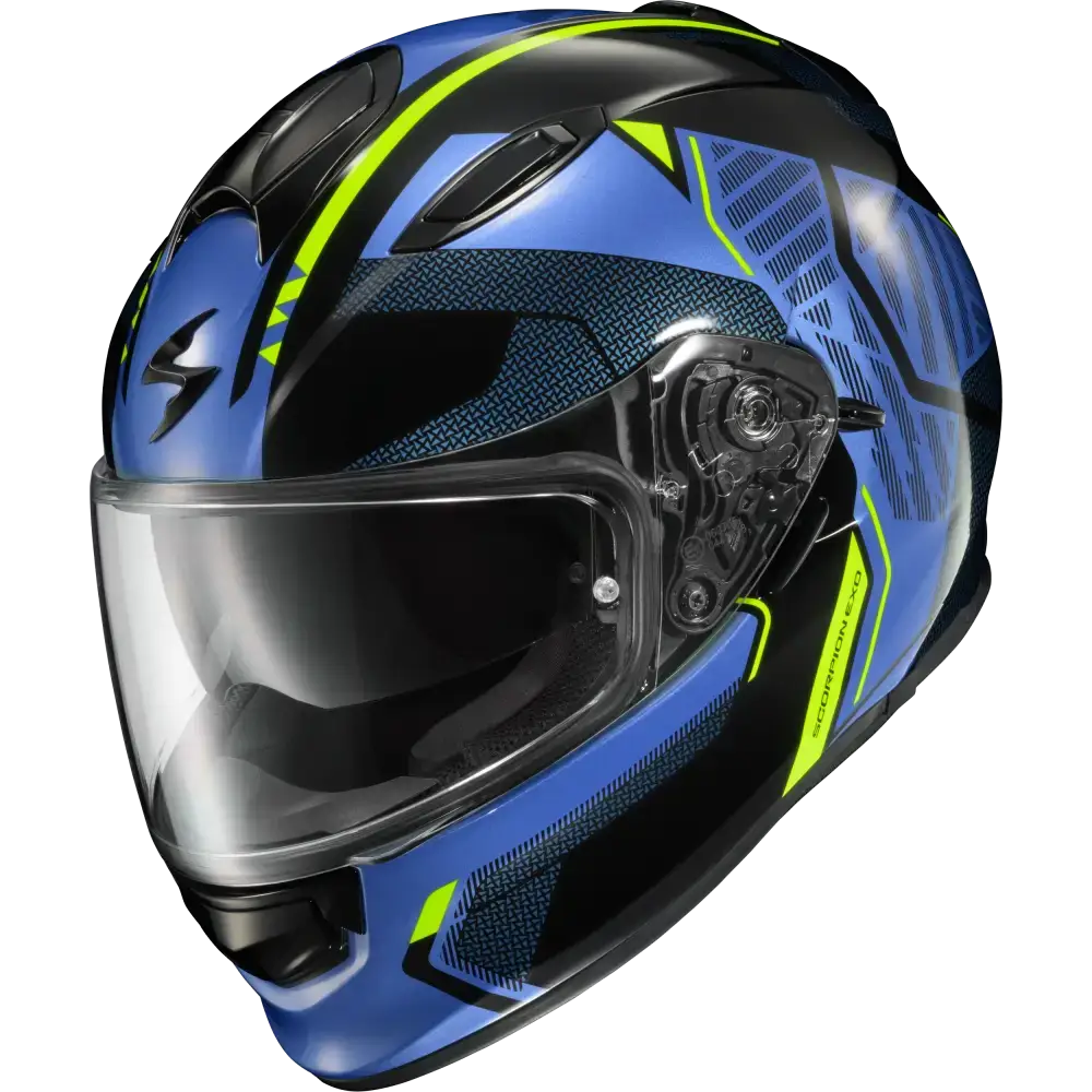 Ryzer Full Face Helmet Switch Blue/Hi Viz 2x