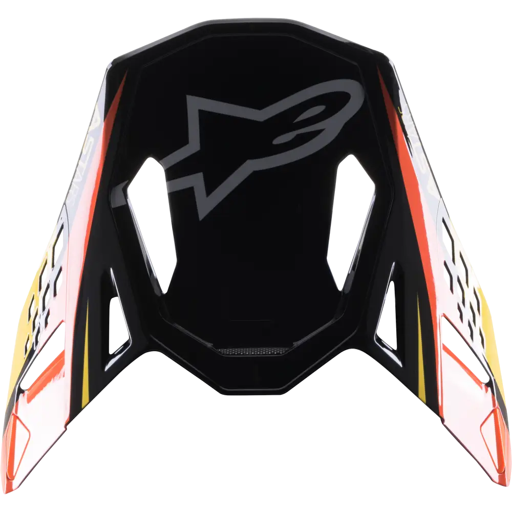 S M10 Carbon Meta2 Visor Black/Yellow/Orange Glossy