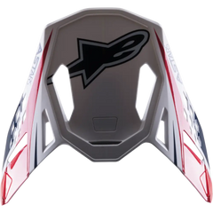 S M10 Carbon Meta2 Visor White/Red/Blue Glossy