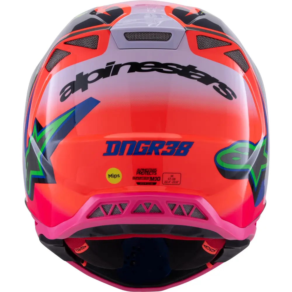 S M10 Deegan Helmet Orng Flo/Prpl/Pnk Fluo 2x