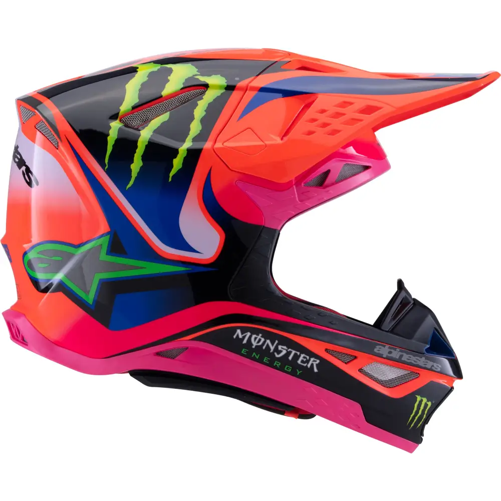 S M10 Deegan Helmet Orng Flo/Prpl/Pnk Fluo Sm