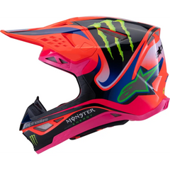 S M10 Deegan Helmet Orng Flo/Prpl/Pnk Fluo Xs