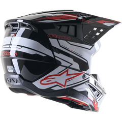 S M5 Action 2 Helmet Blk/Wht/Brt Rd Glossy Sm