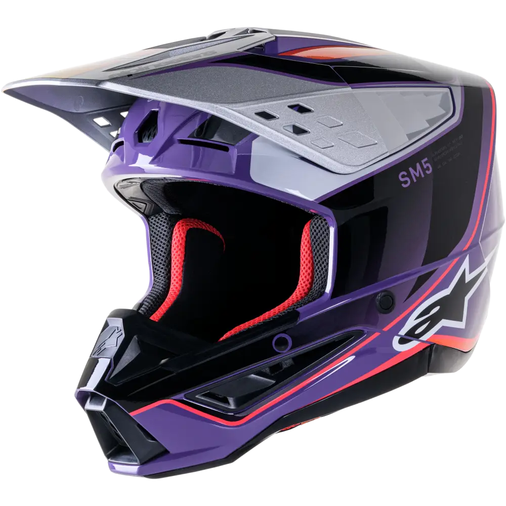 S M5 Sail Helmet Violet/Blk/Slvr Glossy Xl