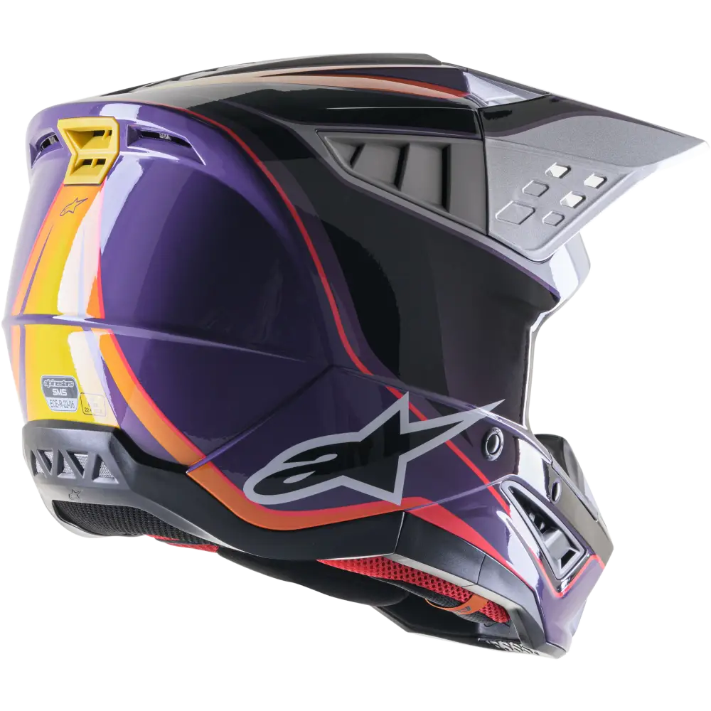 S M5 Sail Helmet Violet/Blk/Slvr Glossy Xs
