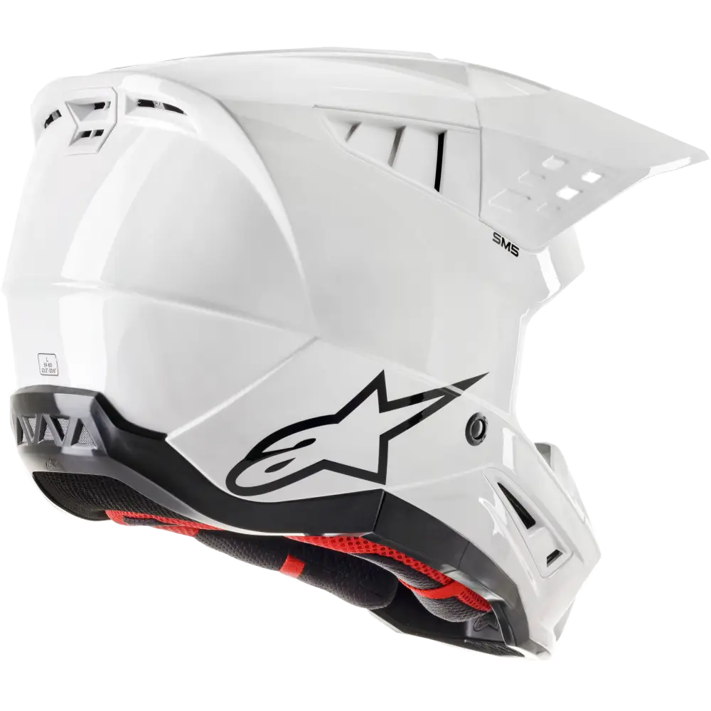 S M5 Solid Helmet White Glossy Xl