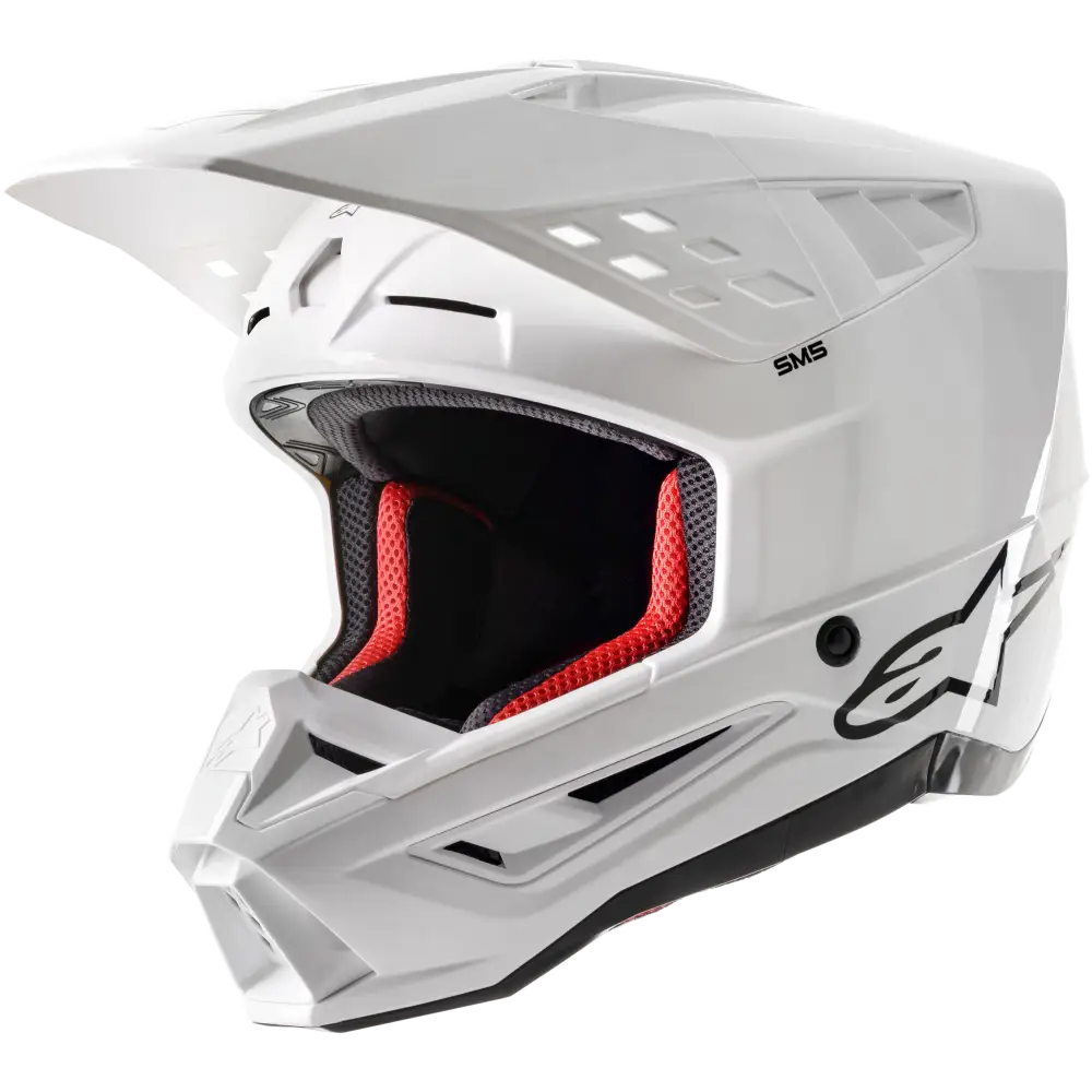 S M5 Solid Helmet White Glossy Xl