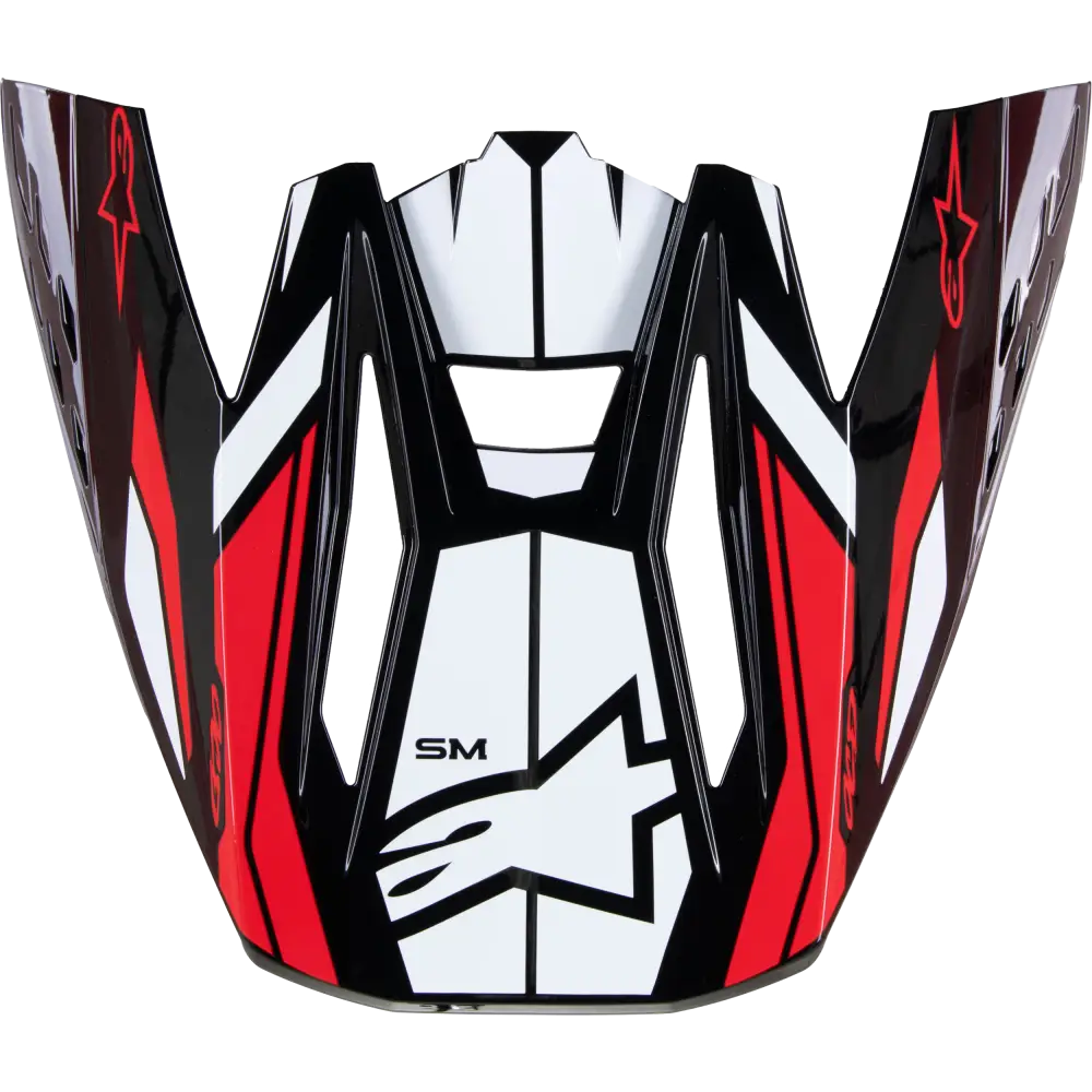 S M5 Visor Action 2 Blk/Wht/Brt Rd Glossy