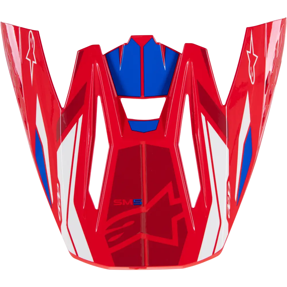 S M5 Visor Action 2 Bright Red/Blue Glossy