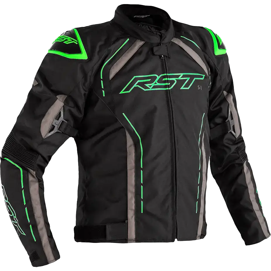 S1 Ce Jacket Blk/Gry/Neon Grn Textile Sm