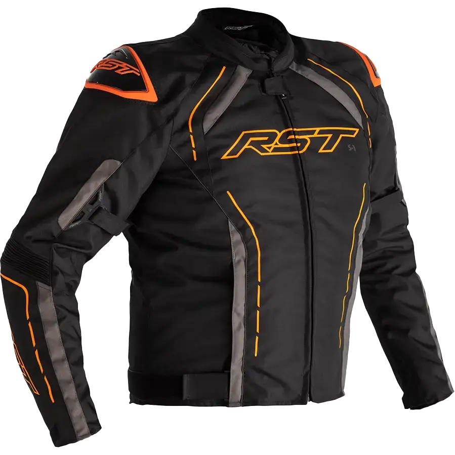 S1 Ce Jacket Blk/Gry/Neon Org Textile Sm