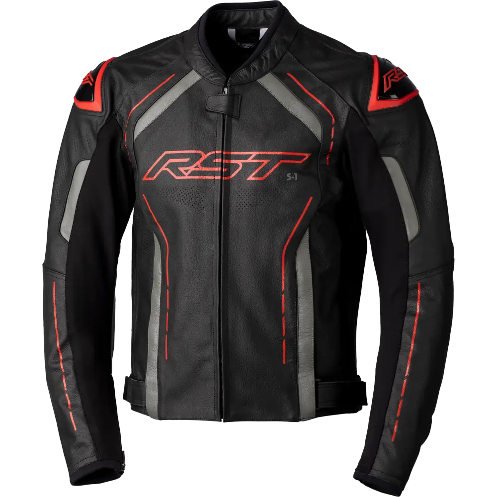 S1 Ce Jacket Black/Grey/Red  Leather 2xl