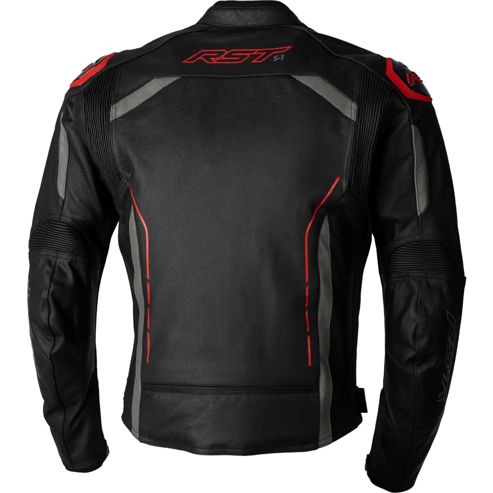 S1 Ce Jacket Black/Grey/Red  Leather 3xl