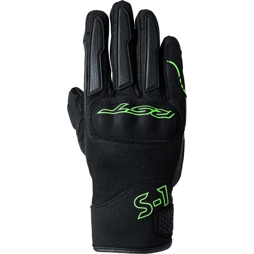 S1 Mesh Ce Glove Black/Neon Green  Sm
