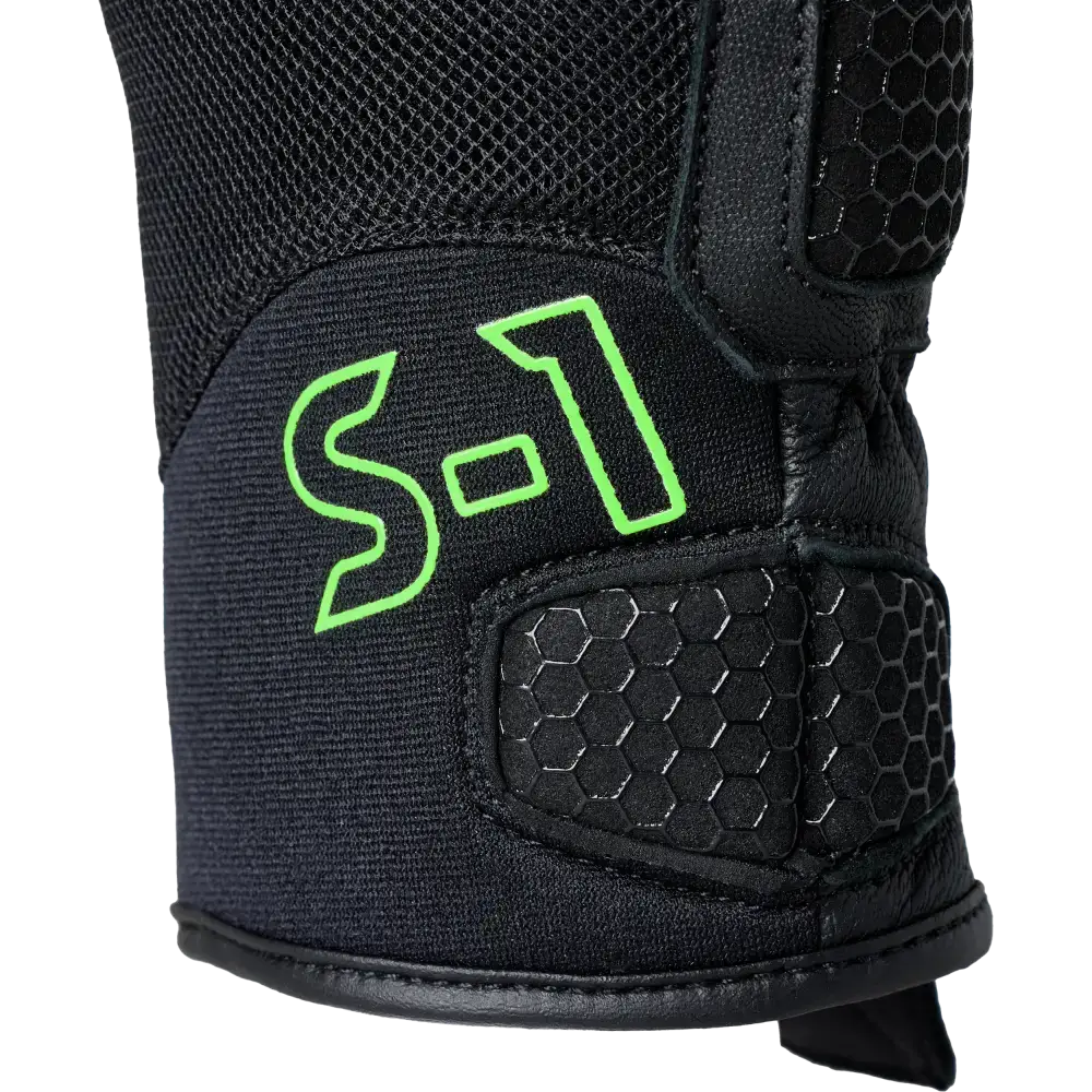 S1 Mesh Ce Glove Black/Neon Green  Sm