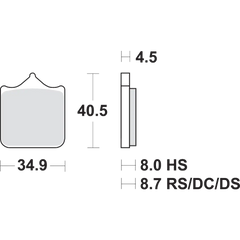 SBS Dual Carbon Brake Pads - BMW 870DC
