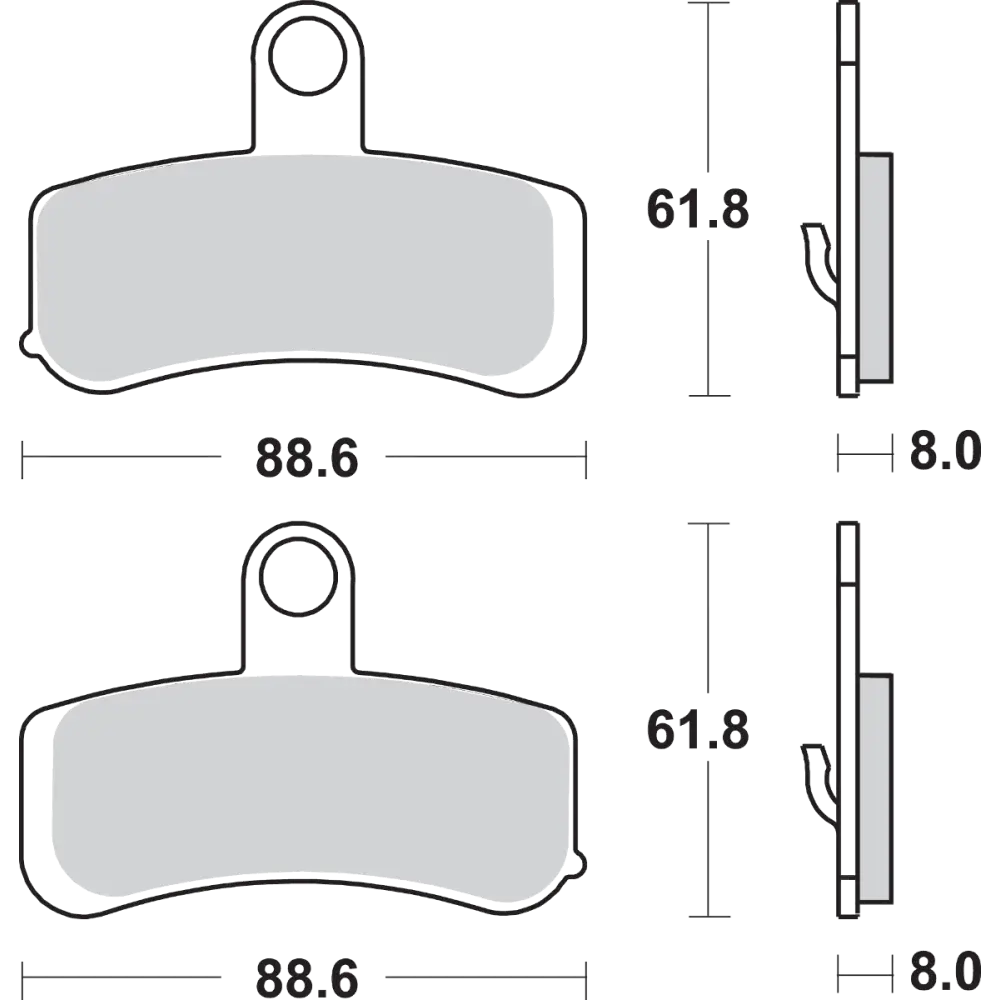 SBS Sintered Brake Pads - Harley-Davidson 853H.HS