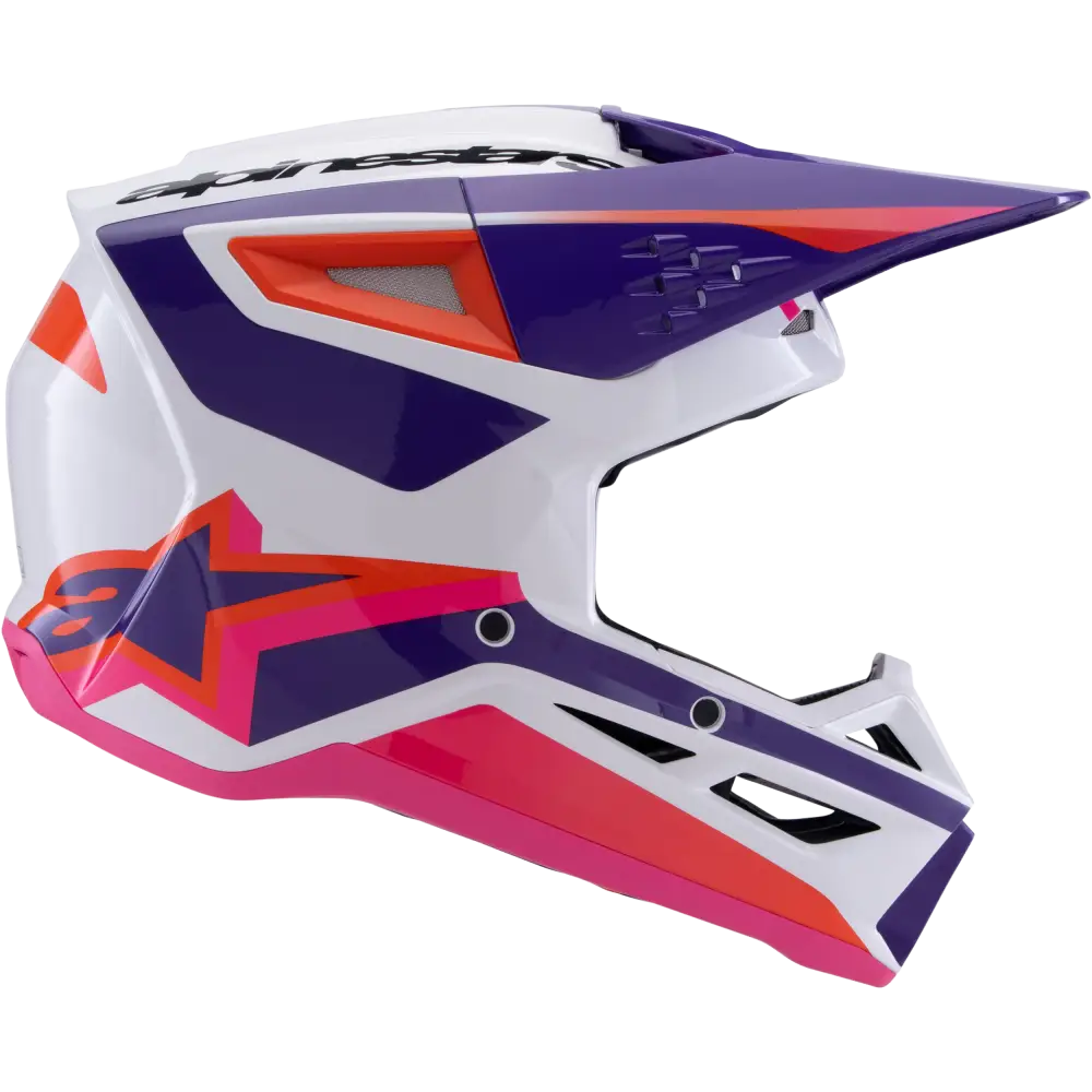 Sm3 Heat Helmet White/Purple/Pink Glossy Md