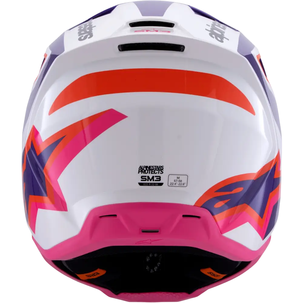Sm3 Heat Helmet White/Purple/Pink Glossy Md