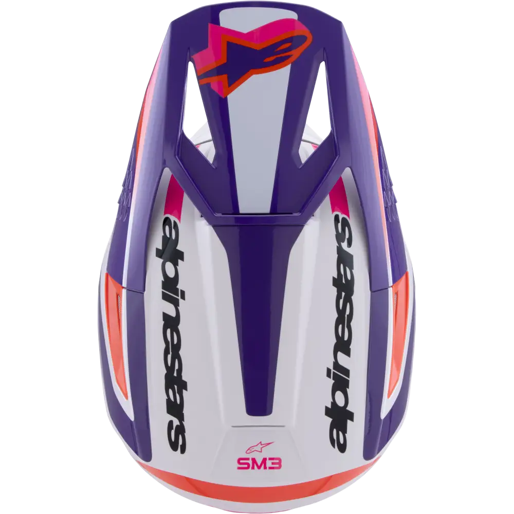 Sm3 Heat Helmet White/Purple/Pink Glossy Md