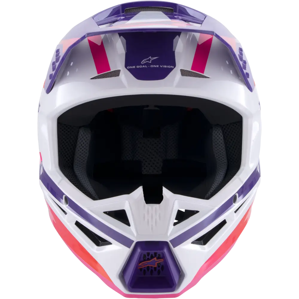 Sm3 Heat Helmet White/Purple/Pink Glossy Md