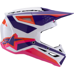 Sm3 Heat Helmet White/Purple/Pink Glossy Xl