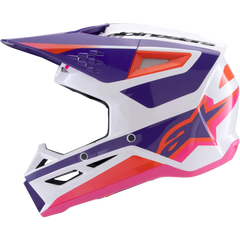 Sm3 Heat Helmet White/Purple/Pink Glossy Xs