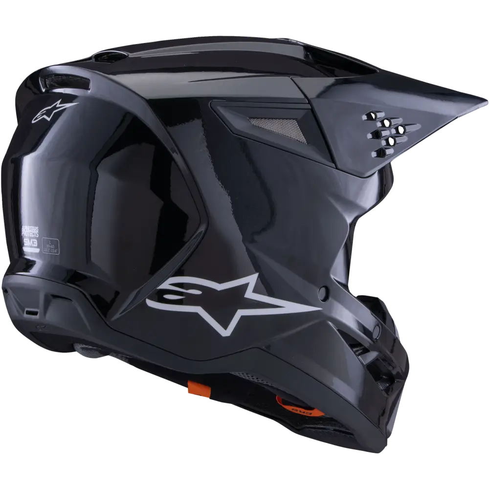 Sm3 Solid Helmet Black Glossy Xl