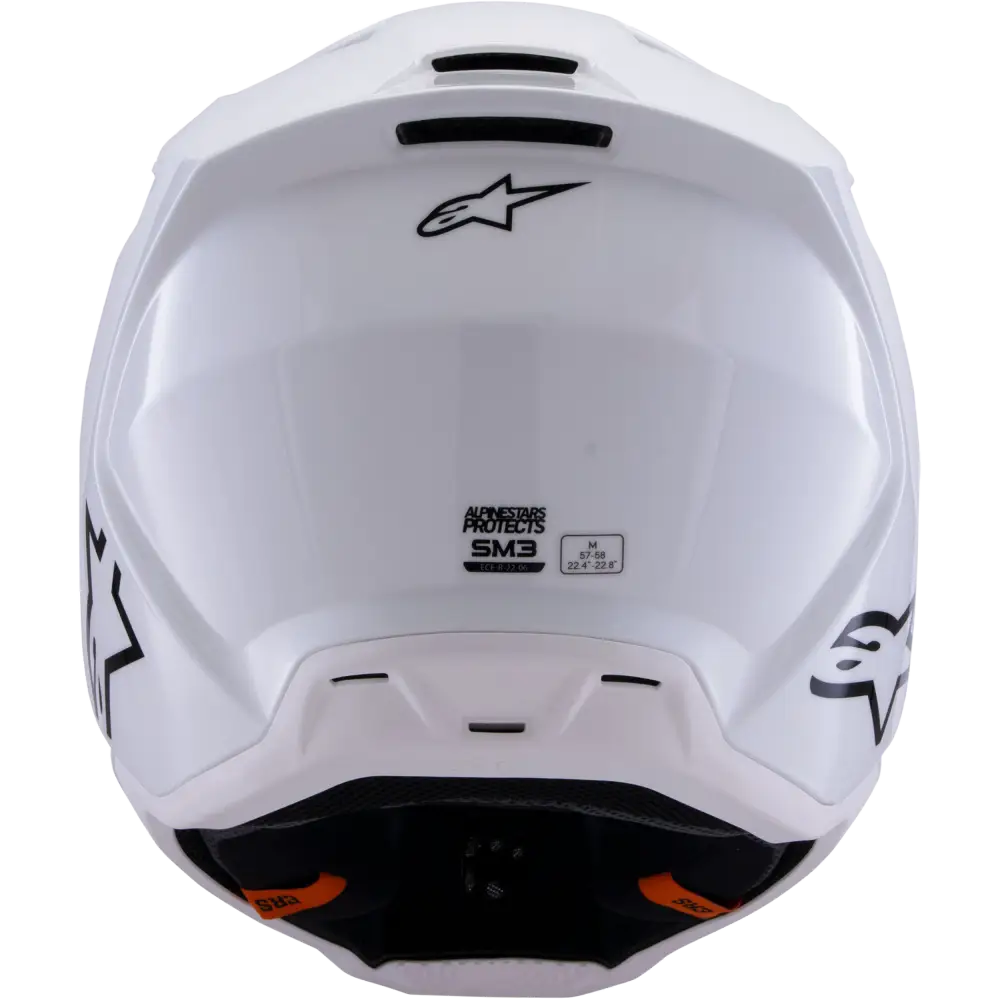 Sm3 Solid Helmet White Glossy Lg