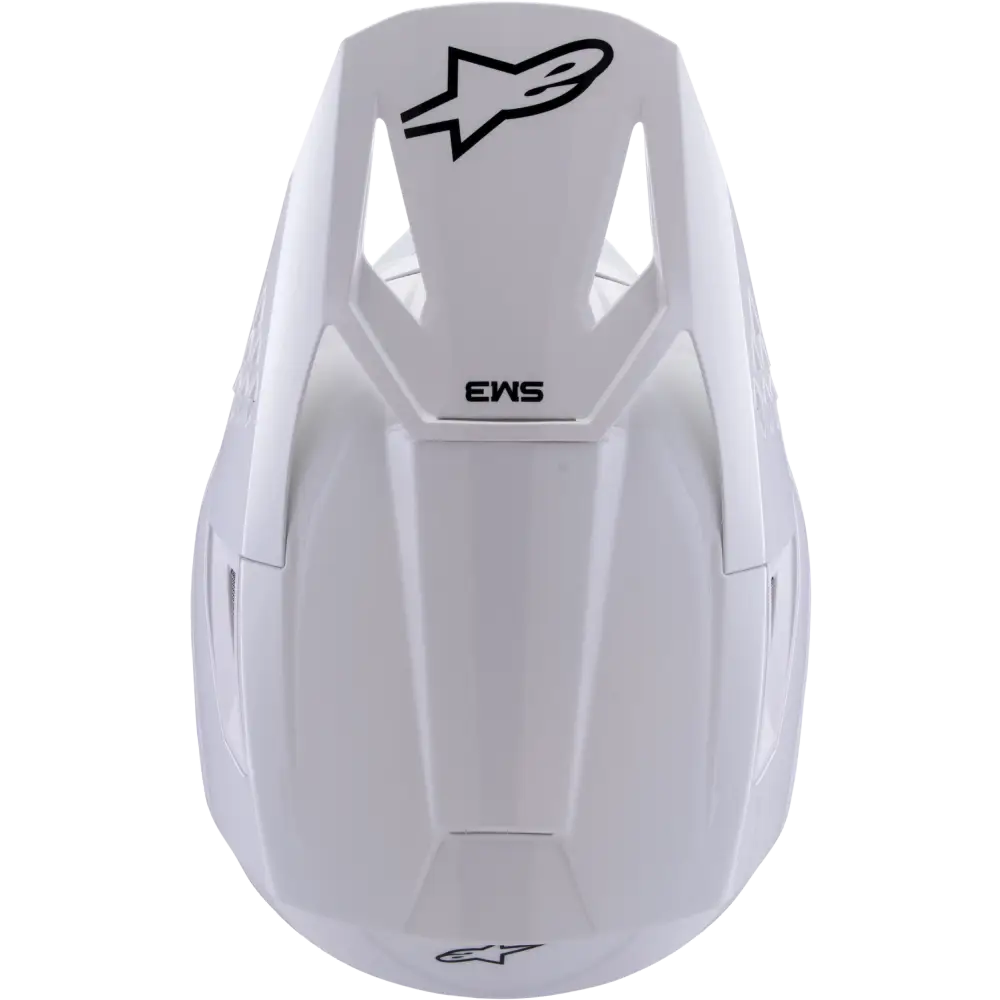 Sm3 Solid Helmet White Glossy Md