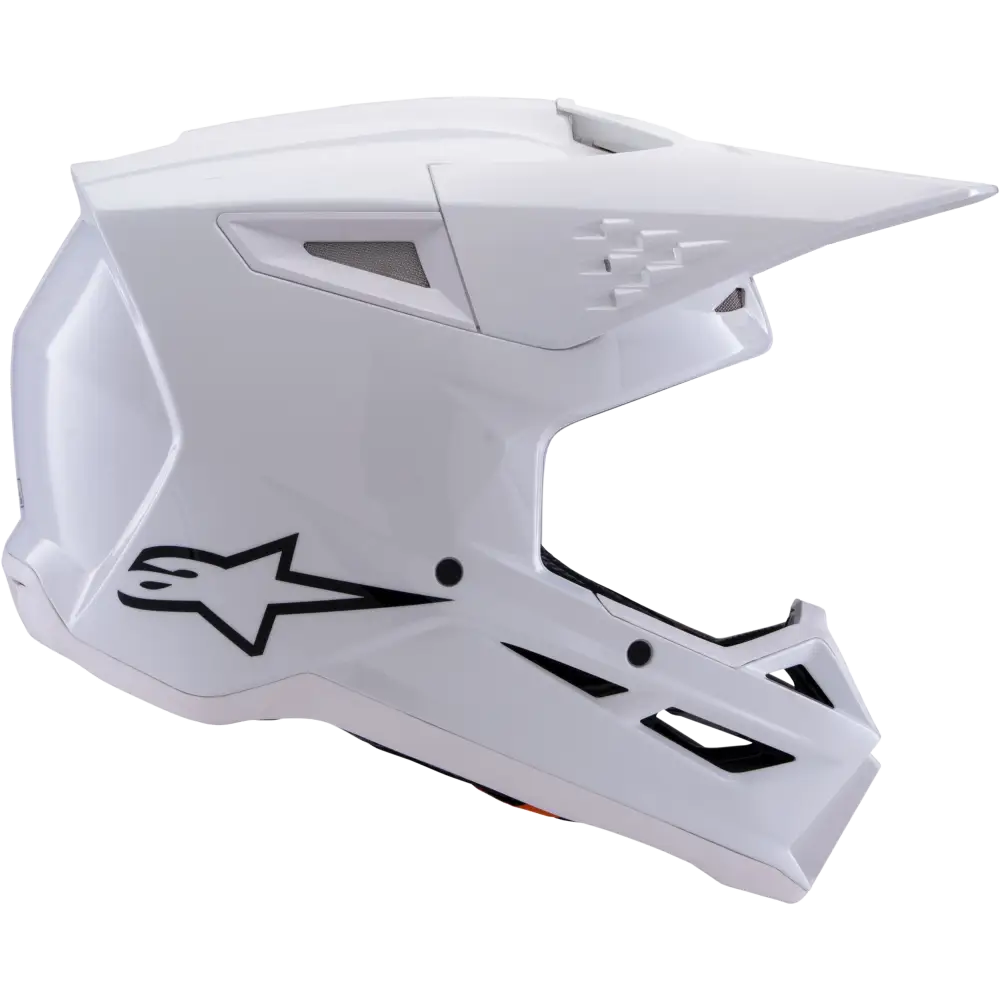 Sm3 Solid Helmet White Glossy Xs