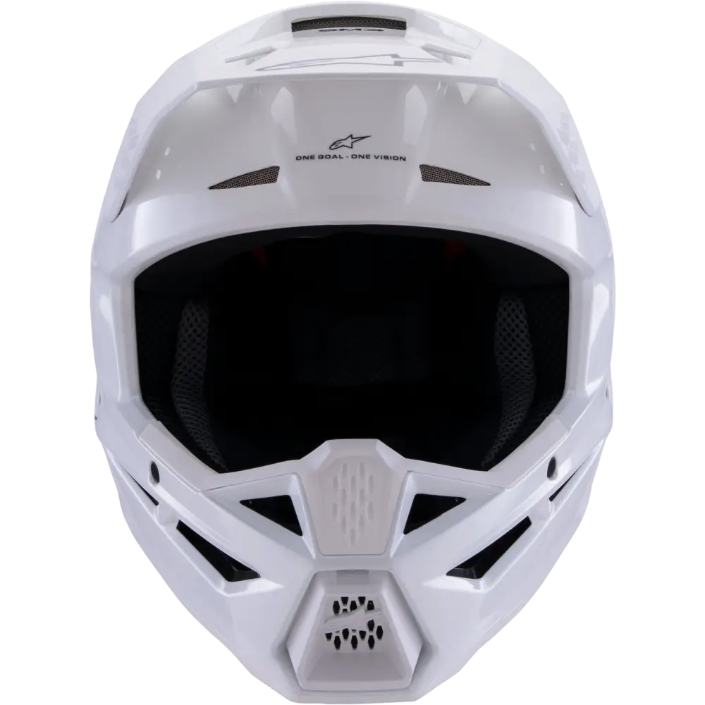 Sm3 Solid Helmet White Glossy Xs