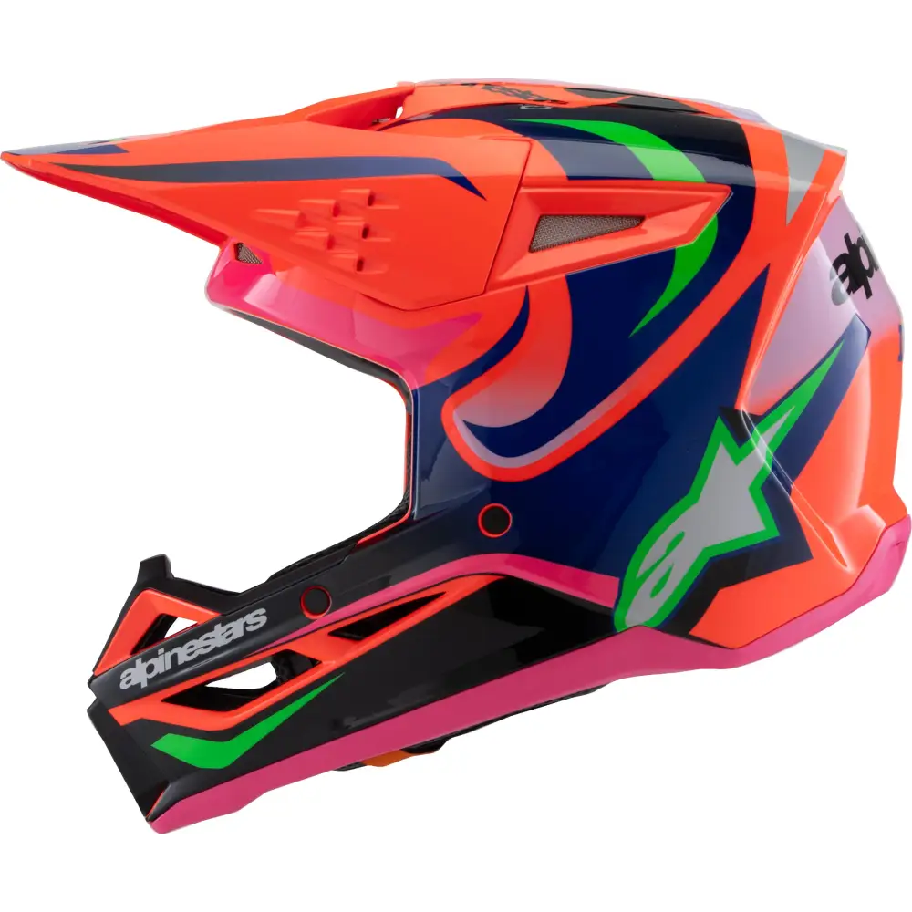 Sm3 Youth Deegan Helmet Orng Flo/Prpl/Pnk Fluo Yl