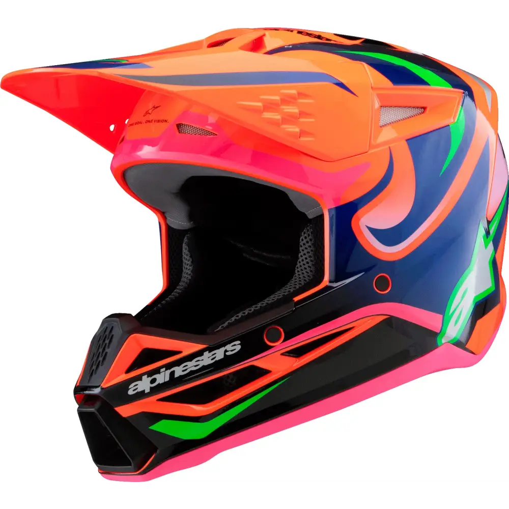 Sm3 Youth Deegan Helmet Orng Flo/Prpl/Pnk Fluo Ym