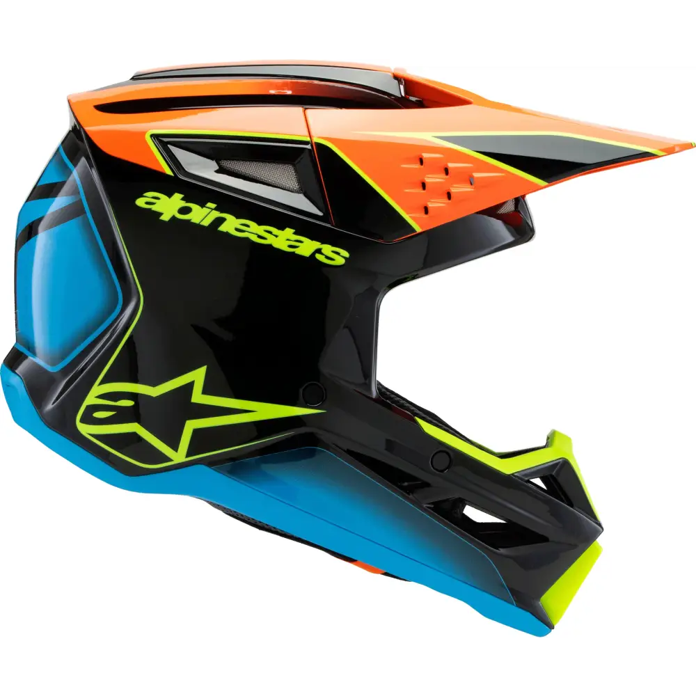 Sm3 Youth Fray Helmet Blk/Orng/Ylw Fluo Yl