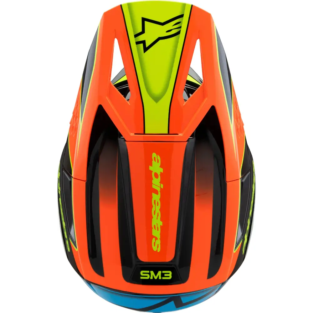 Sm3 Youth Fray Helmet Blk/Orng/Ylw Fluo Yl