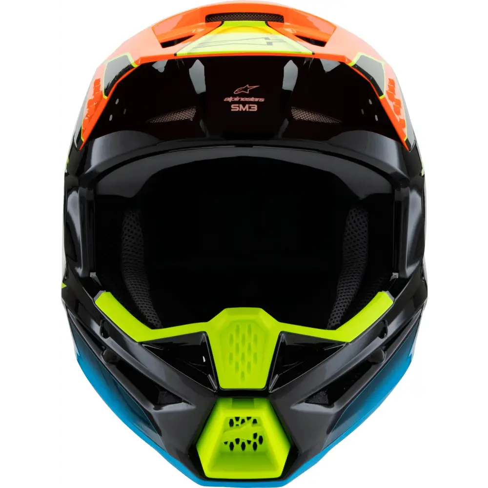 Sm3 Youth Fray Helmet Blk/Orng/Ylw Fluo Ys