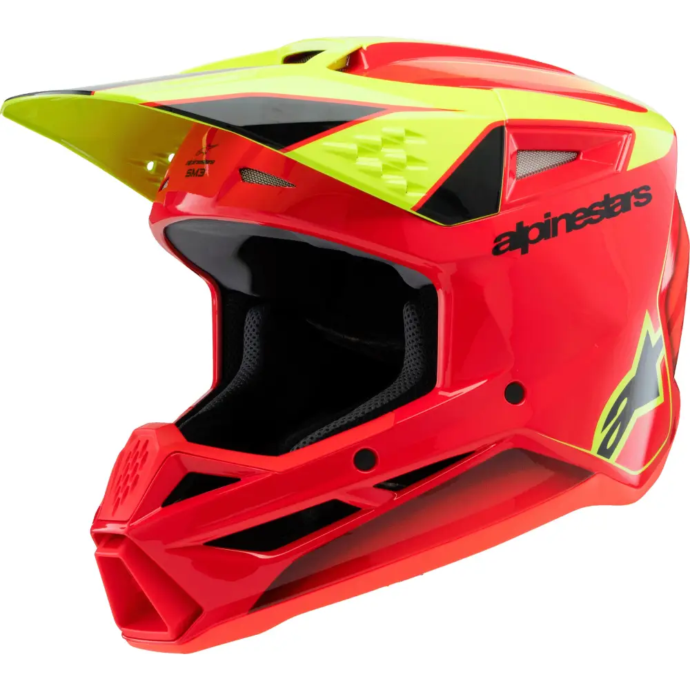 Sm3 Youth Fray Helmet Rd/Ylw Fluo/Blk Yl