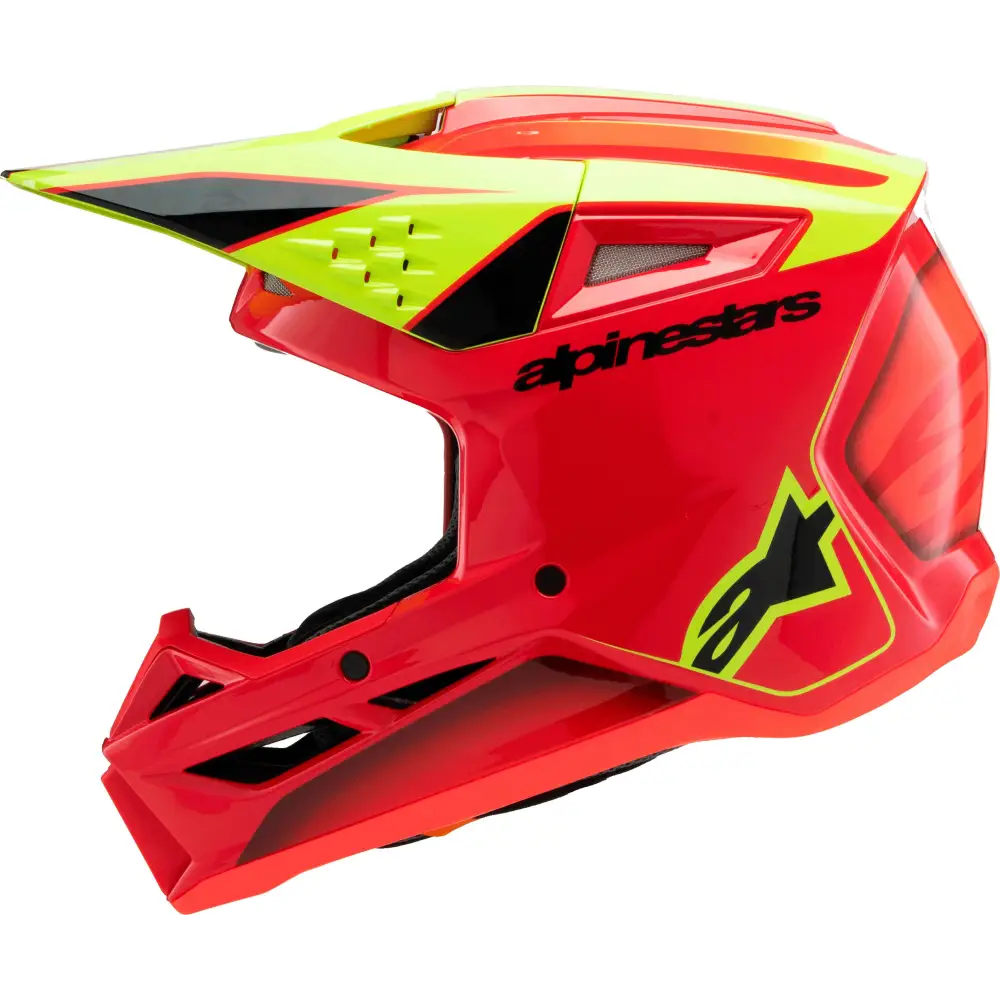 Sm3 Youth Fray Helmet Rd/Ylw Fluo/Blk Ym