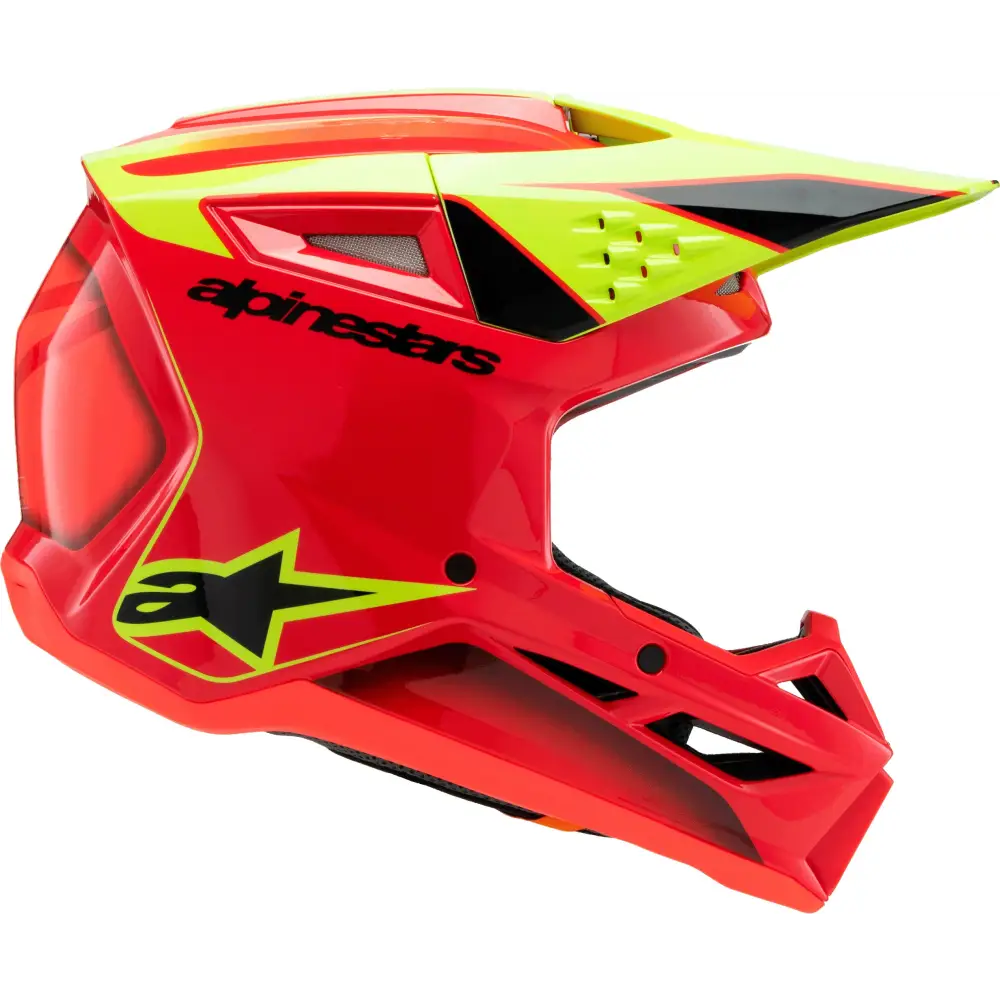 Sm3 Youth Fray Helmet Rd/Ylw Fluo/Blk Ym