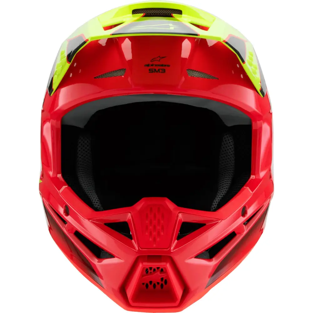 Sm3 Youth Fray Helmet Rd/Ylw Fluo/Blk Ym