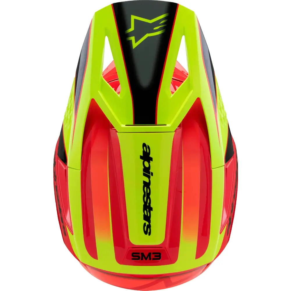 Sm3 Youth Fray Helmet Rd/Ylw Fluo/Blk Ys
