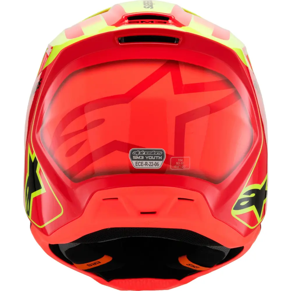 Sm3 Youth Fray Helmet Rd/Ylw Fluo/Blk Ys