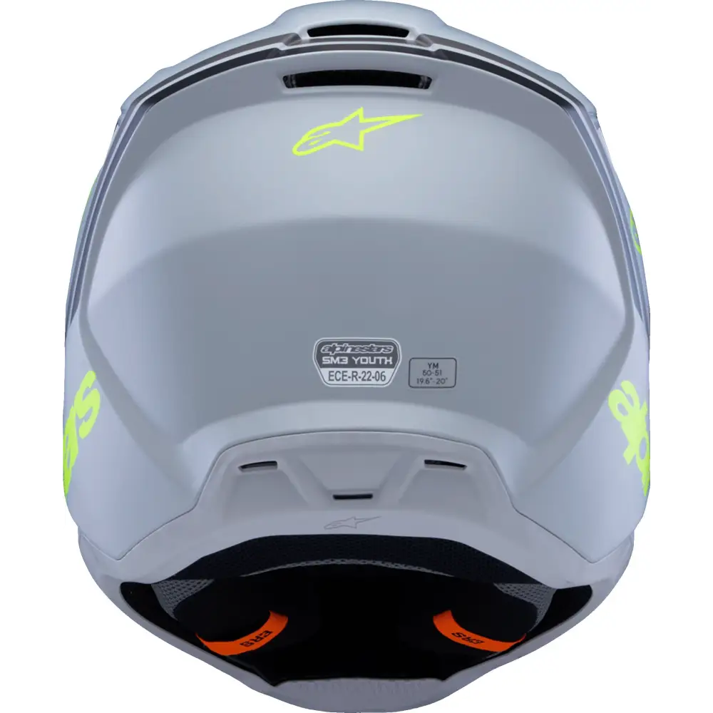 Sm3 Youth Radium Helmet Gry/Blk/Ylw Fluo Matte Ym